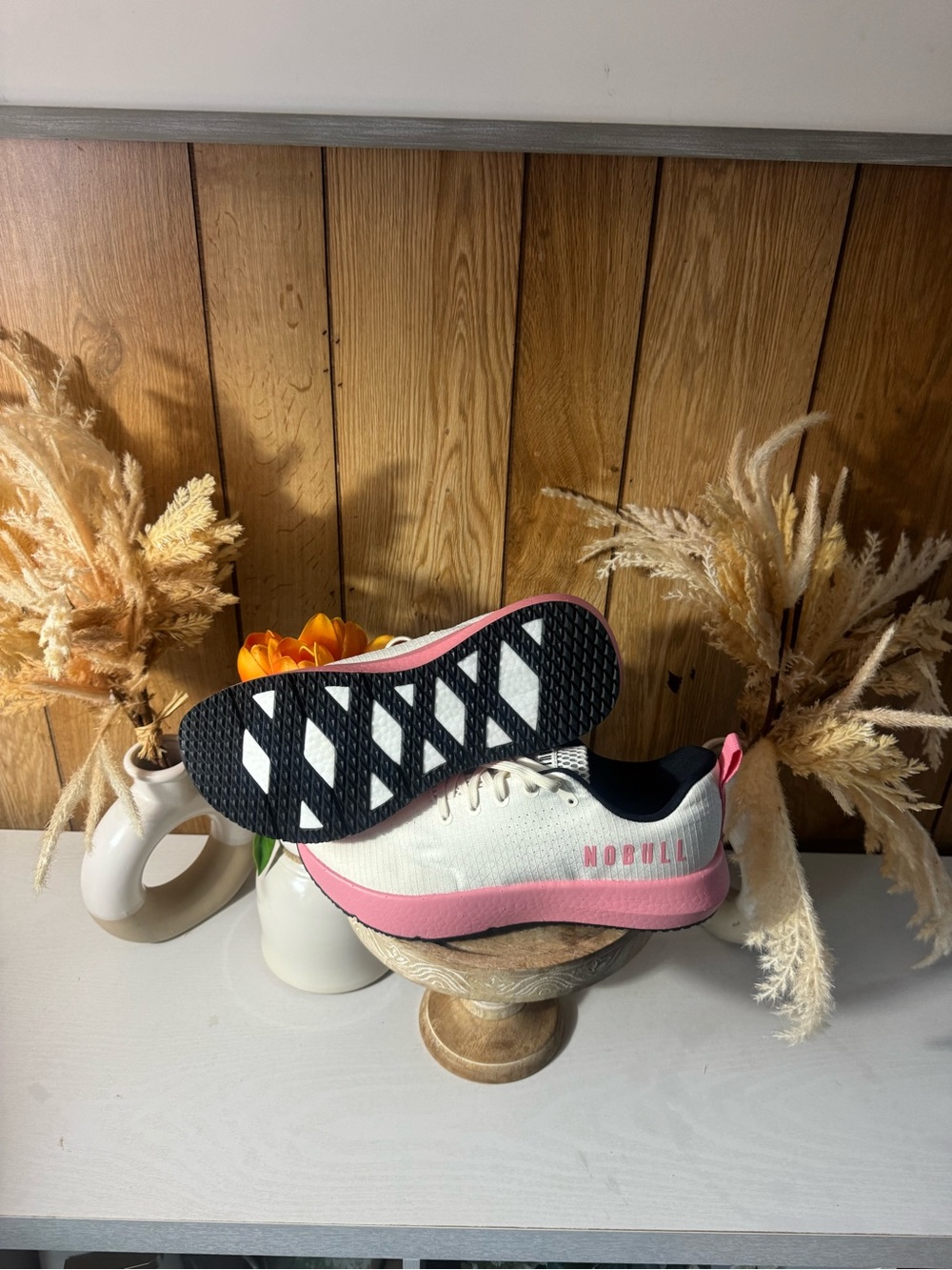 NOBULL White and Pink Women's Trainer Sneakers